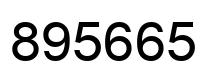 Number 895665 black image