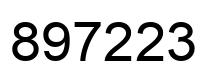 Número 897223 imagen negro
