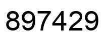 Number 897429 black image