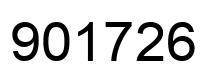 Number 901726 black image