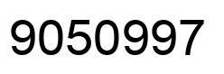 Number 9050997 black image