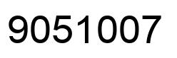 Number 9051007 black image