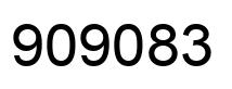 Number 909083 black image