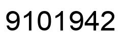 Number 9101942 black image