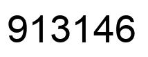 Number 913146 black image