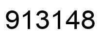 Number 913148 black image