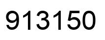 Number 913150 black image