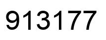Number 913177 black image