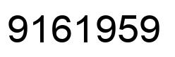 Number 9161959 black image