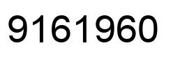 Number 9161960 black image