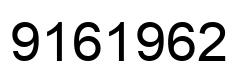 Number 9161962 black image