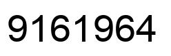 Number 9161964 black image