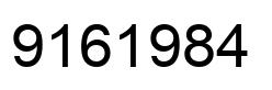 Number 9161984 black image