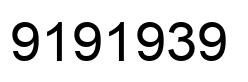 Number 9191939 black image
