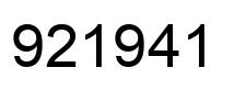 Number 921941 black image