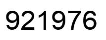 Number 921976 black image