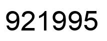 Número 921995 imagen negro