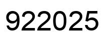 Number 922025 black image