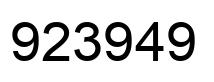 Number 923949 black image