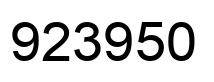 Number 923950 black image