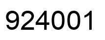 Número 924001 imagen negro