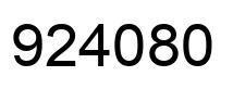 Number 924080 black image