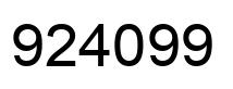 Number 924099 black image