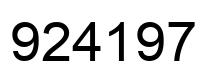 Number 924197 black image