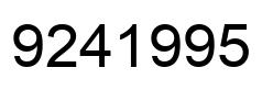 Número 9241995 imagen negro