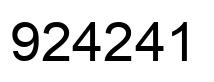 Number 924241 black image