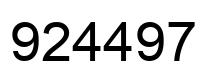 Number 924497 black image