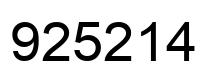Number 925214 black image