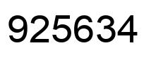 Number 925634 black image