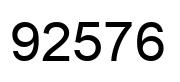 Number 92576 black image