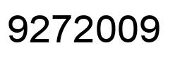 Number 9272009 black image