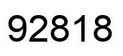 Number 92818 black image