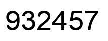 Number 932457 black image