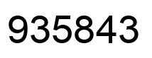 Number 935843 black image