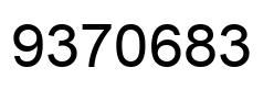 Number 9370683 black image