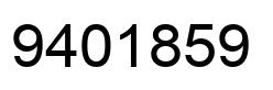 Number 9401859 black image