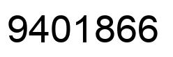 Number 9401866 black image