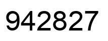 Number 942827 black image