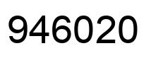 Number 946020 black image