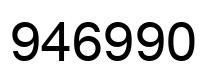 Number 946990 black image