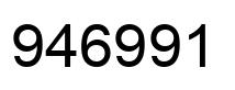 Number 946991 black image