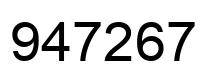 Number 947267 black image