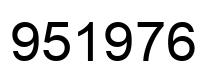 Number 951976 black image