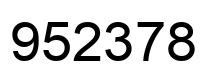 Number 952378 black image