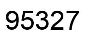 Number 95327 black image