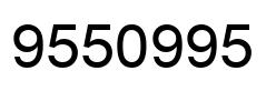 Number 9550995 black image